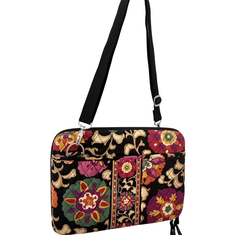Vera Bradley Quilted Crossbody Hard Tablet Case Bag iPad Kindle Floral Cottage